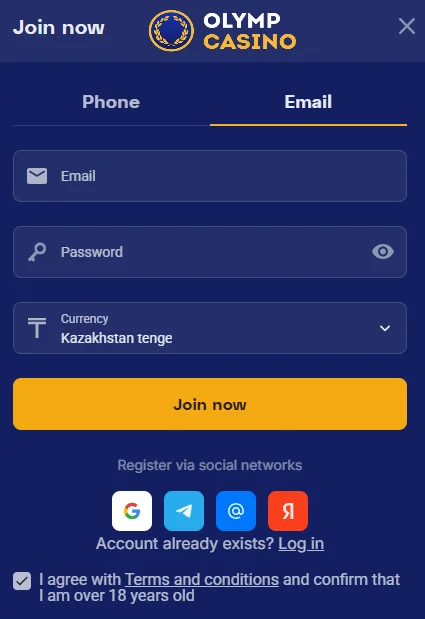 Register on Olymp1.org